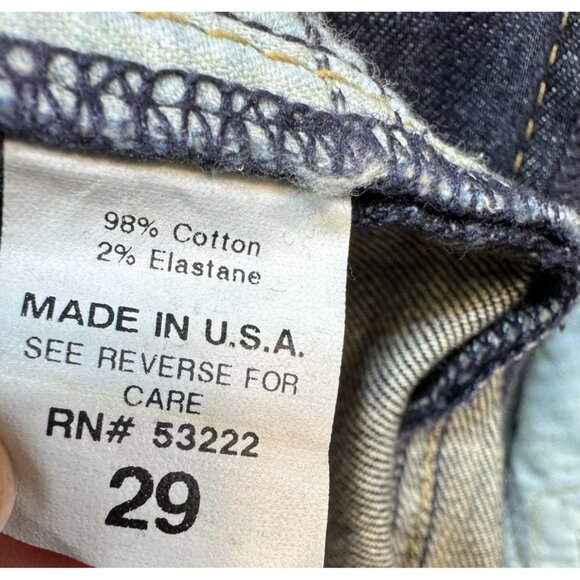 David Kahn Womens Bootcut Jeans Size 29 Dark Wash Stretch Made In USA - Picture 4 of 13